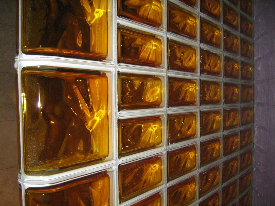 Оранжевые стеклоблоки