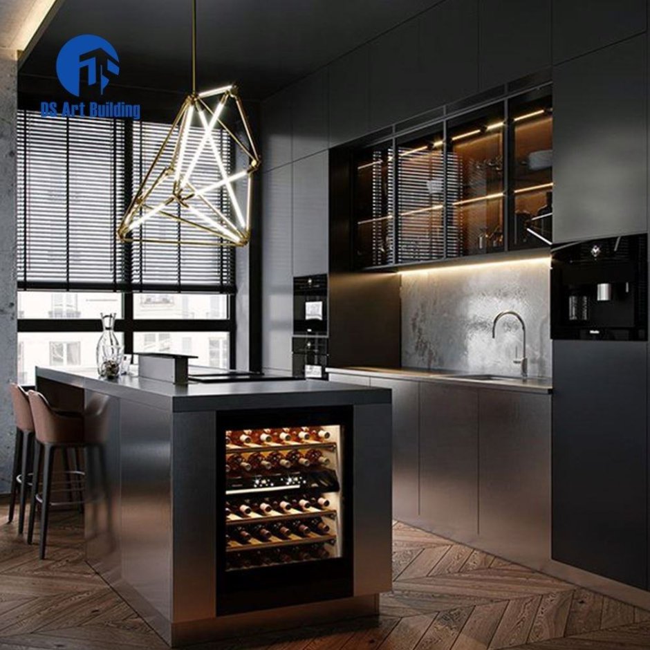 Встроенная кухня в стиле лофт