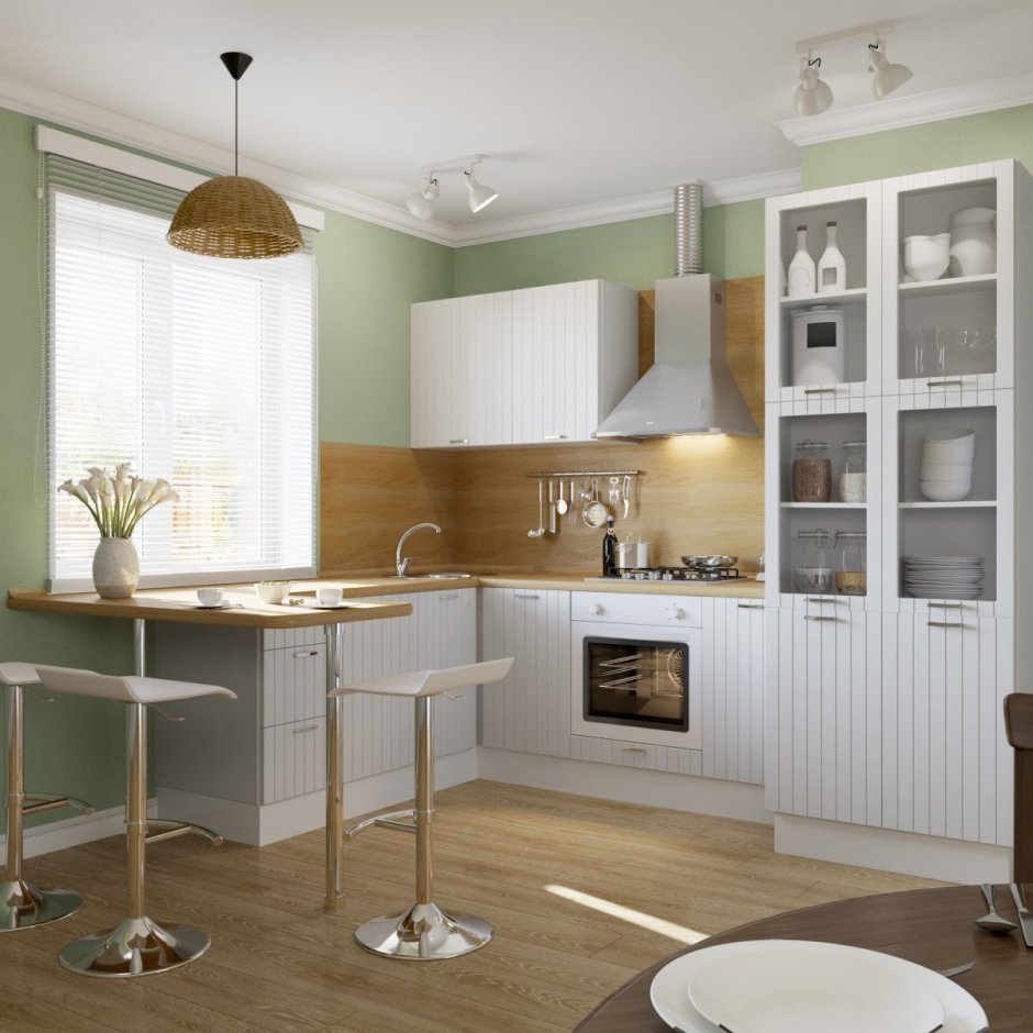 Кухня Ньюпорт белый Леруа