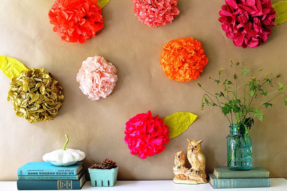 Цветы из салфеток