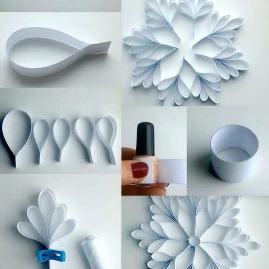 Объемные штучки на новый год из бумаги