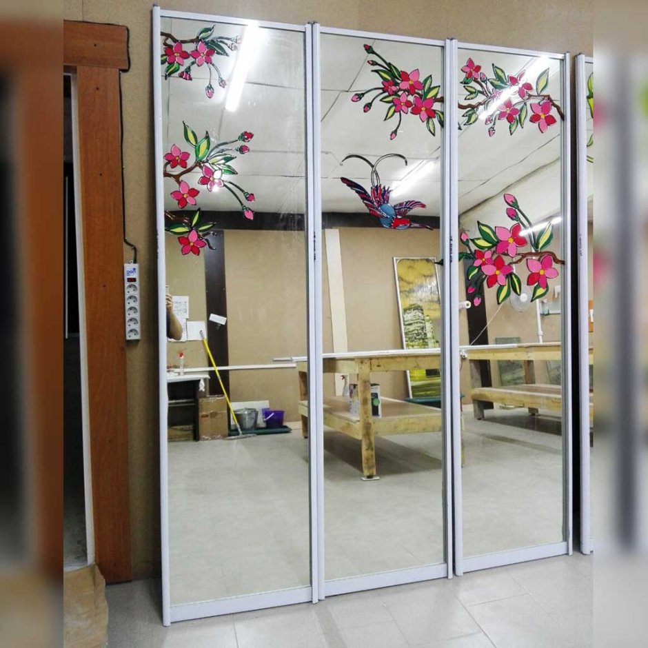 Витражная пленка на зеркало