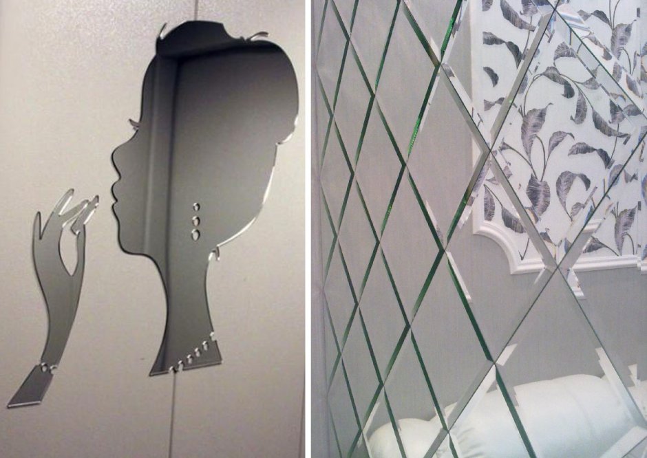 Зеркальный декор на дверь