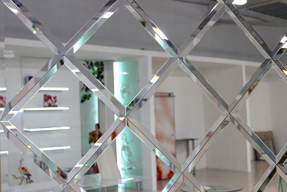 Плитка зеркальная Магнум 120×300 мм серебро фацет