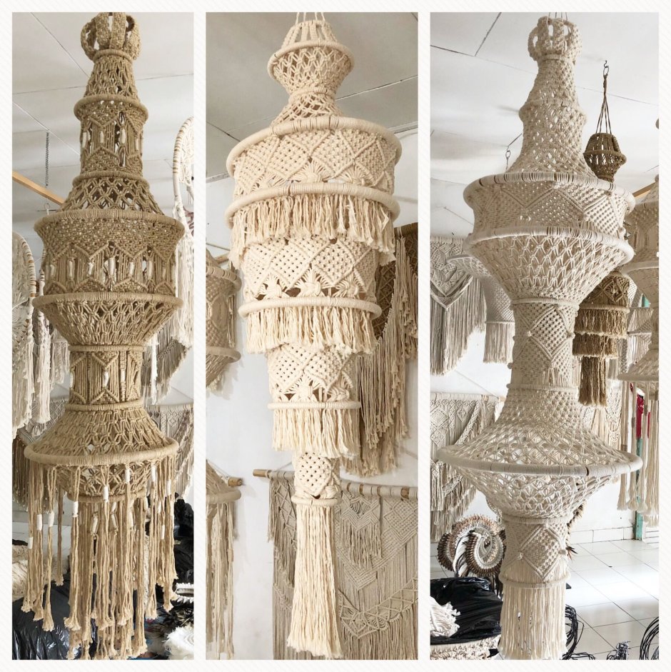 Макраме. 20 Плетеных предметов декора для вашего дома