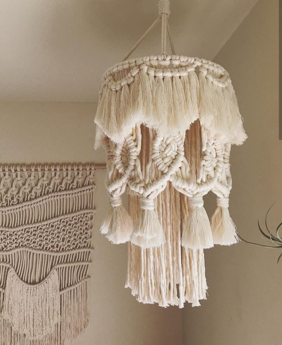 Люстра бохо макраме