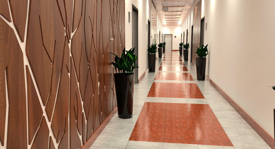 Шпонированные панели Wallhof Wood "тик"