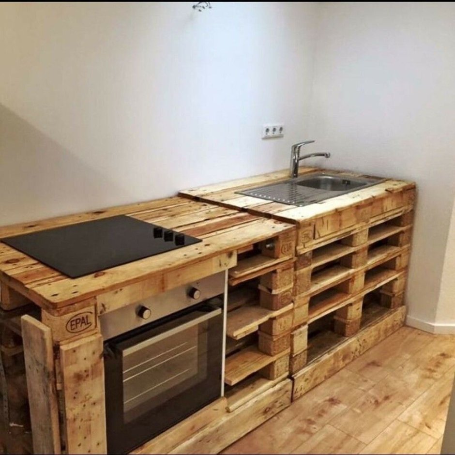 Кухни с открытыми полками в стиле лофт