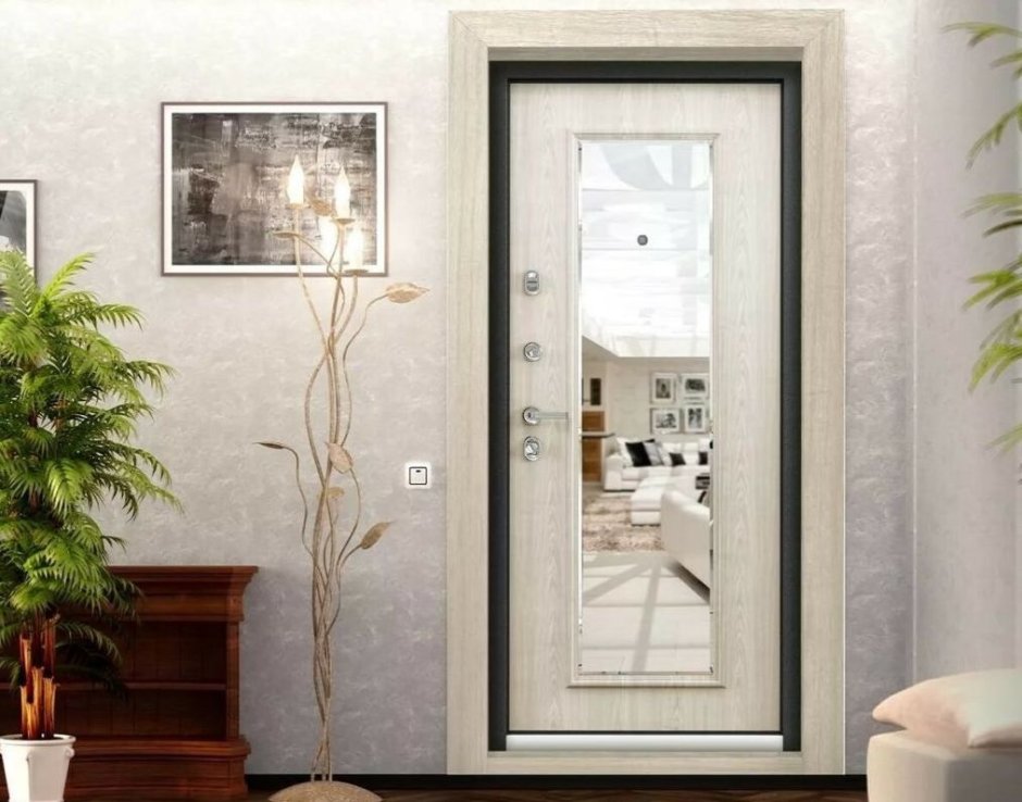 Входная дверь зеркало