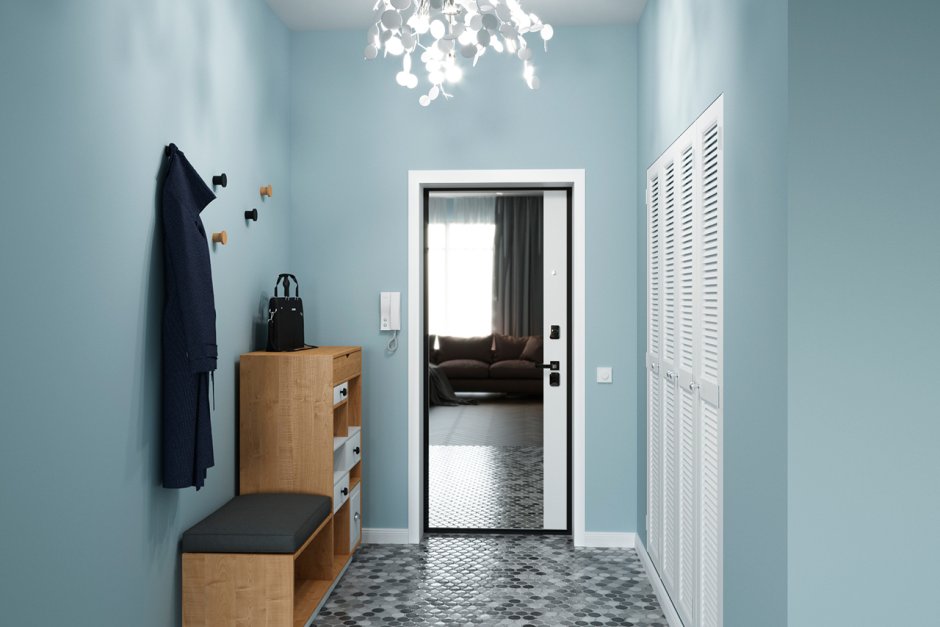 Зеркало на входной двери в прихожей по фен-шуй