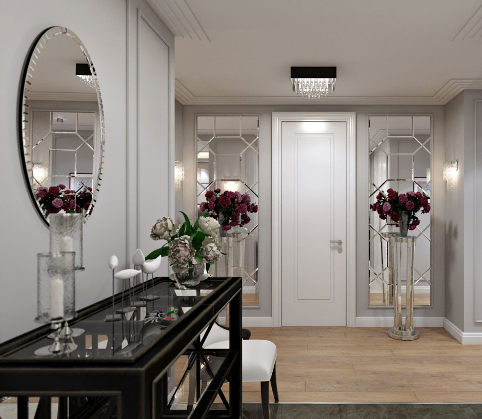 Входная дверь зеркало