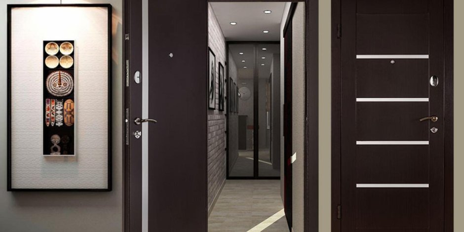 Зеркальная дверь в ванную