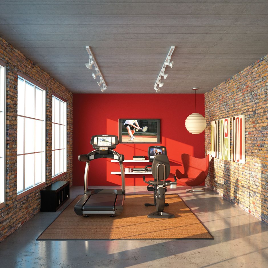 Комната в стиле спортзала
