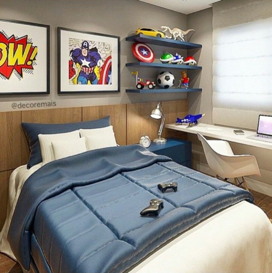 Комната для мальчика подростка в стиле Марвел