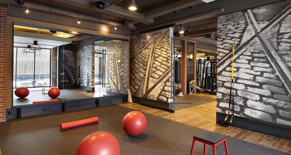 Спорт зал в стиле лофт
