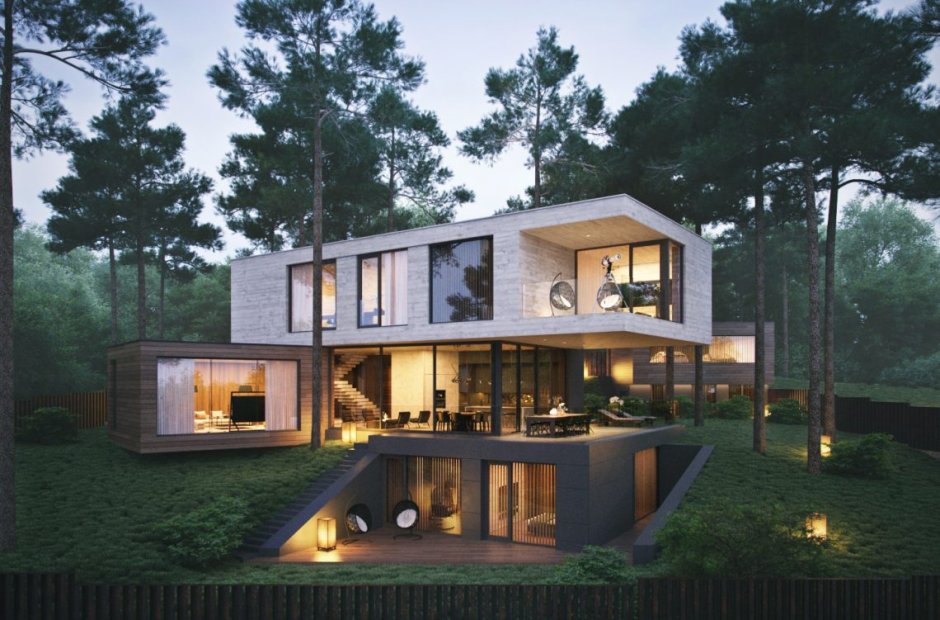 Оригинальные проекты домов и коттеджей