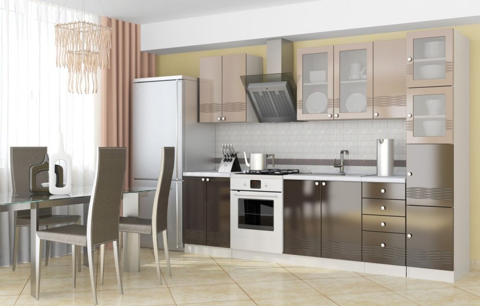 Кухня София мокко модульная