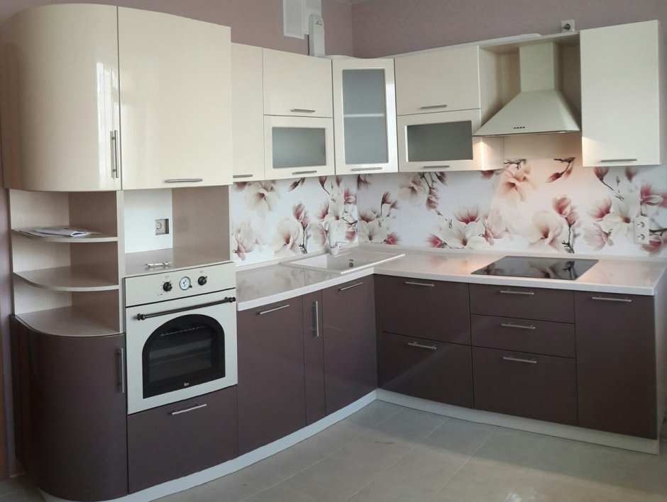 Кухонный гарнитур угловой белый