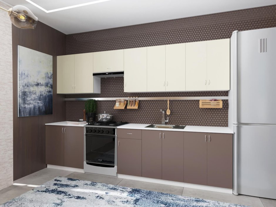 Кухня мокко кофе с молоком/шоколад 2.2 м