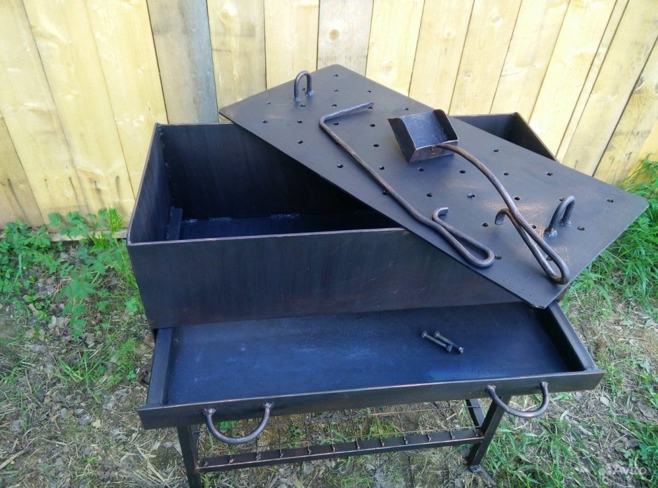 Мангал с поддувалом и зольником