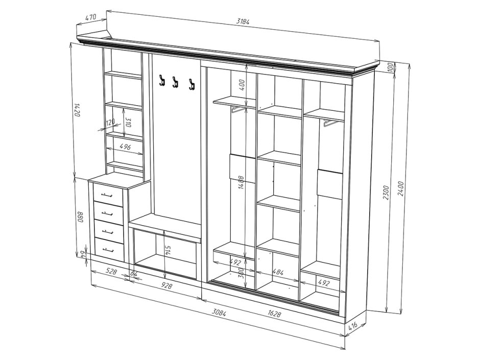 Прихожая стиль Чарли