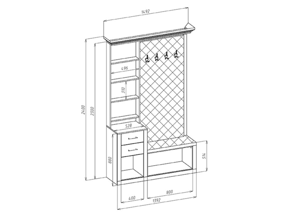 Прихожая Чарли Лайт 4 фабрика стиль