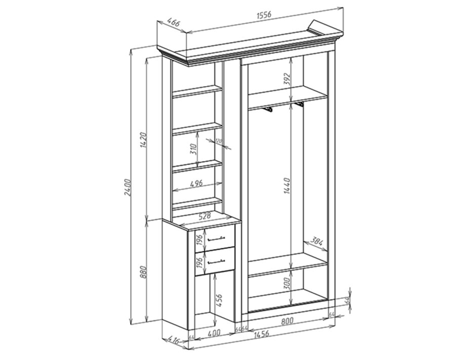 Прихожая угловая Чарли Лайт 2