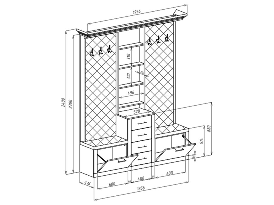 Прихожая Чарли Лайт фабрики стиль