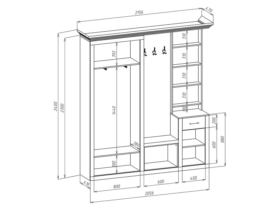 Прихожая Чарли Лайт фабрики стиль