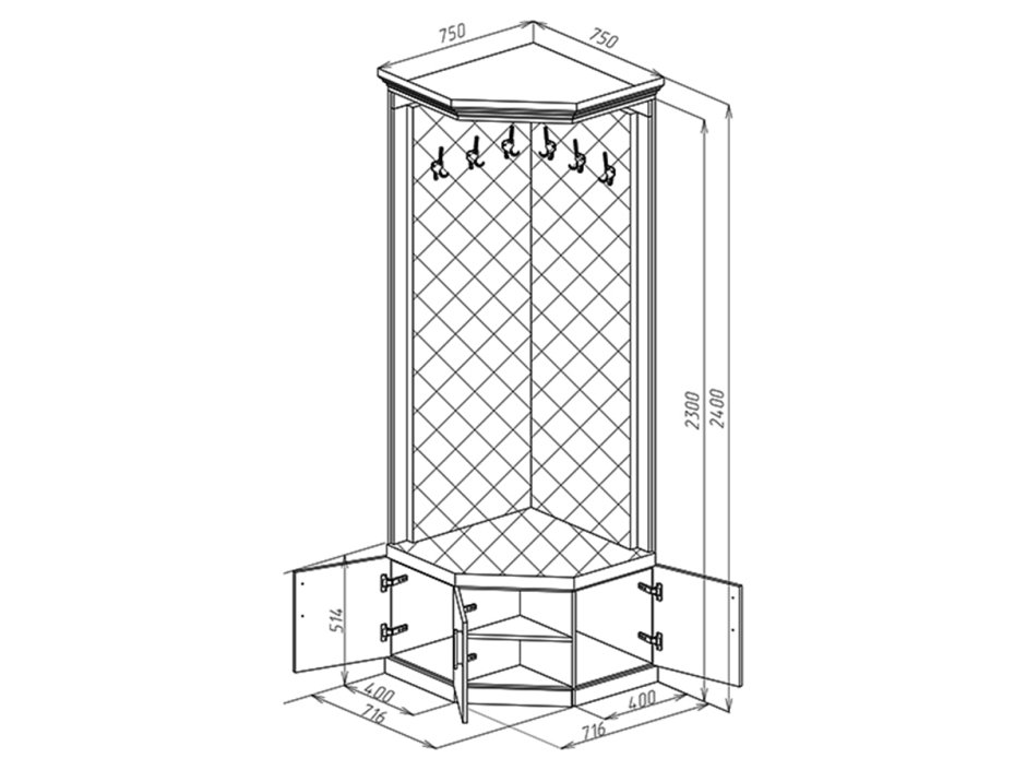 Прихожая Чарли Лайт 4 фабрика стиль