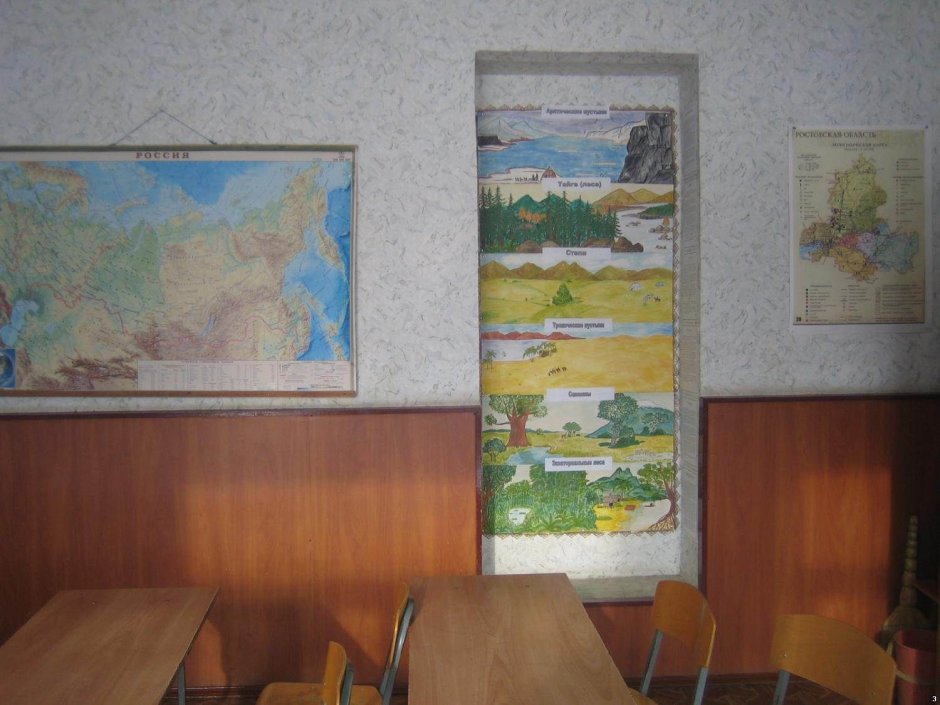 Стены в школьном кабинете