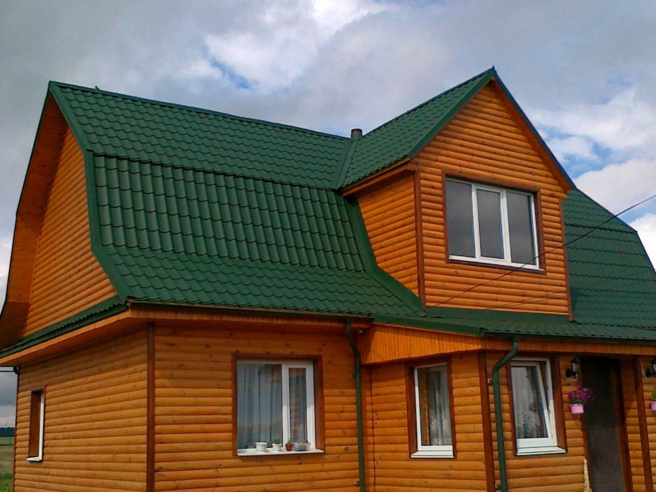 Металлочерепица RAL 6005 зеленый мох Монтеррей