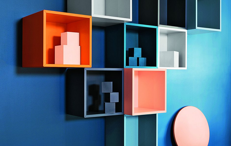 Квадратные полки на стену