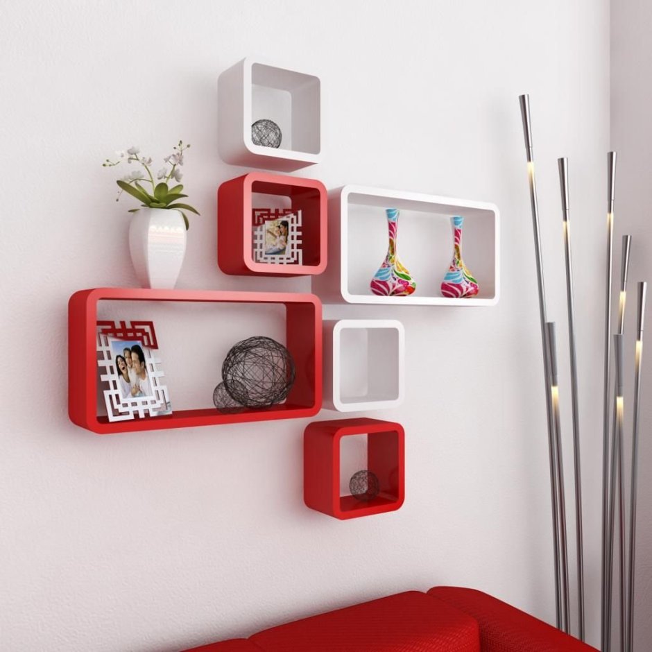 Декоративные полочки на стену квадраты