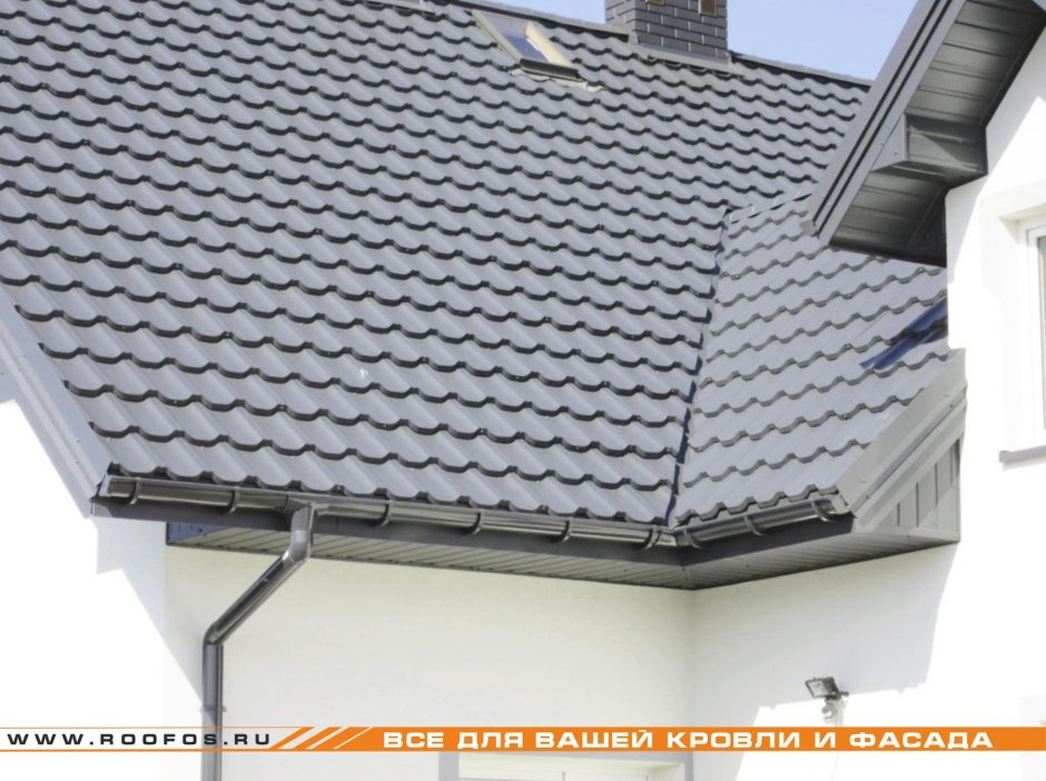 Металлочерепица графит 7024