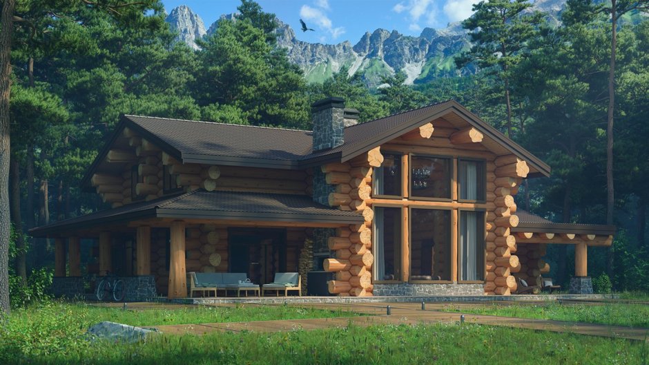 Домик из кедра