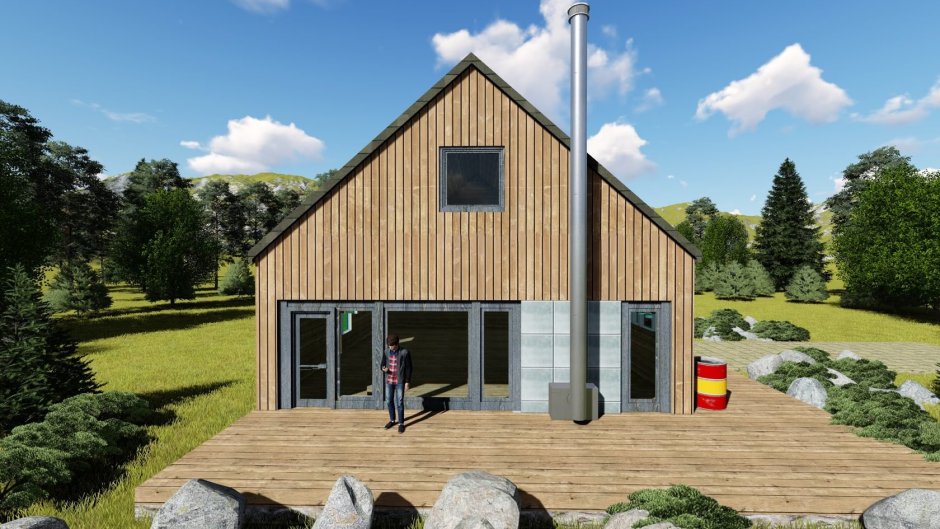 Каркасный дом Barnhouse