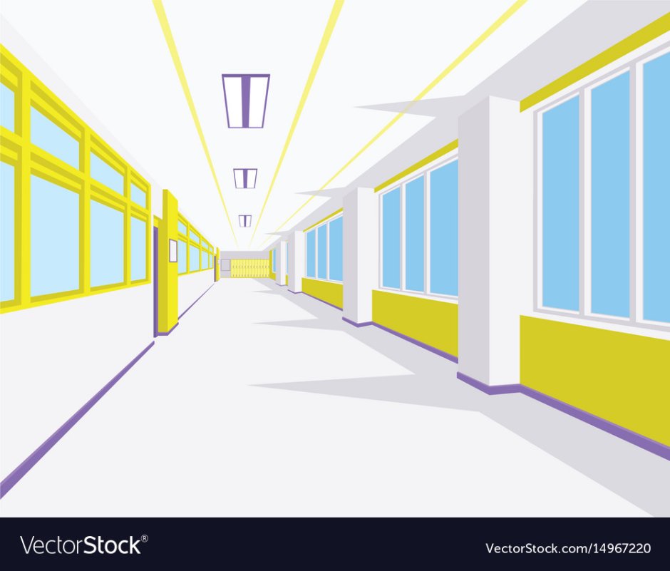 Школьный коридор мультяшный