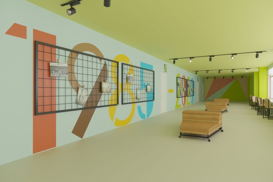 Интерьер стен школы