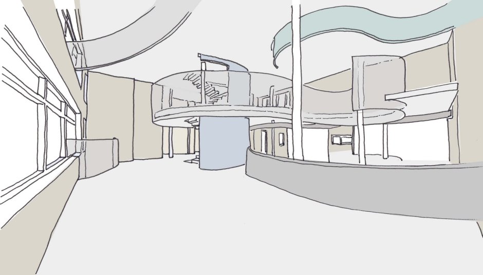 Эскизы помещения музея