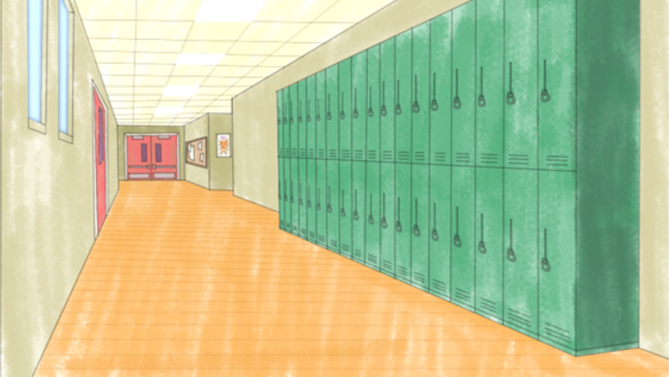Коридор школы