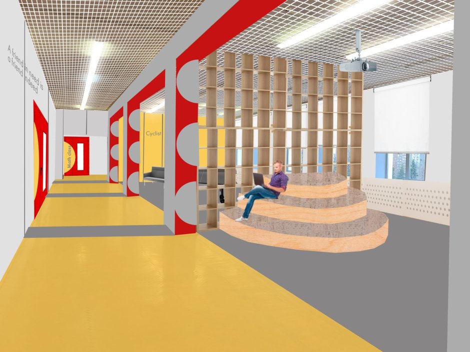 Холл современной школы