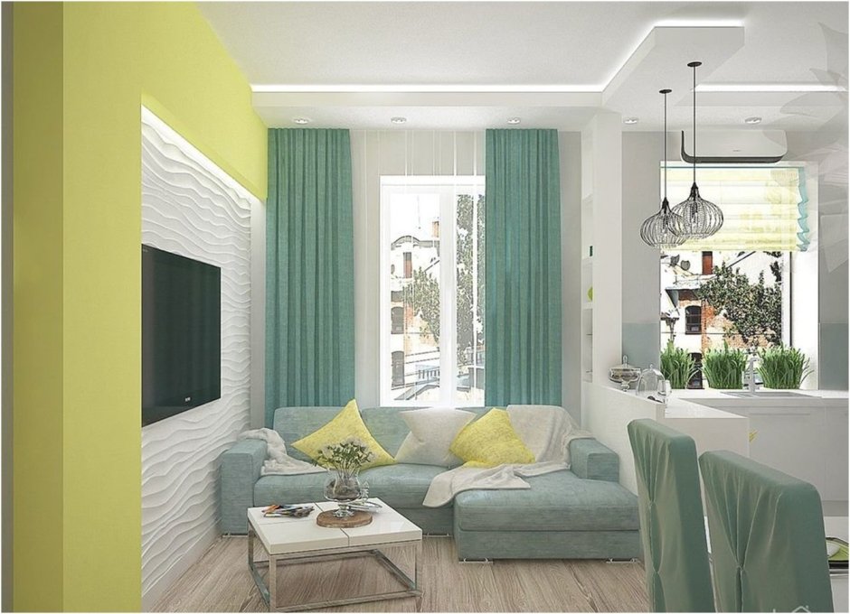 Интерьер с розовым акцентом