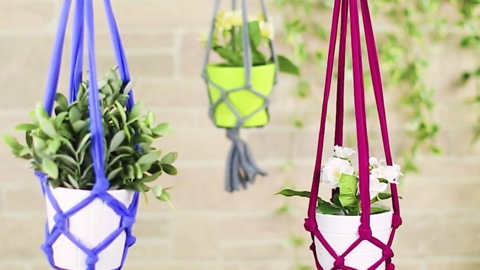 Подвесные кашпо в квартире