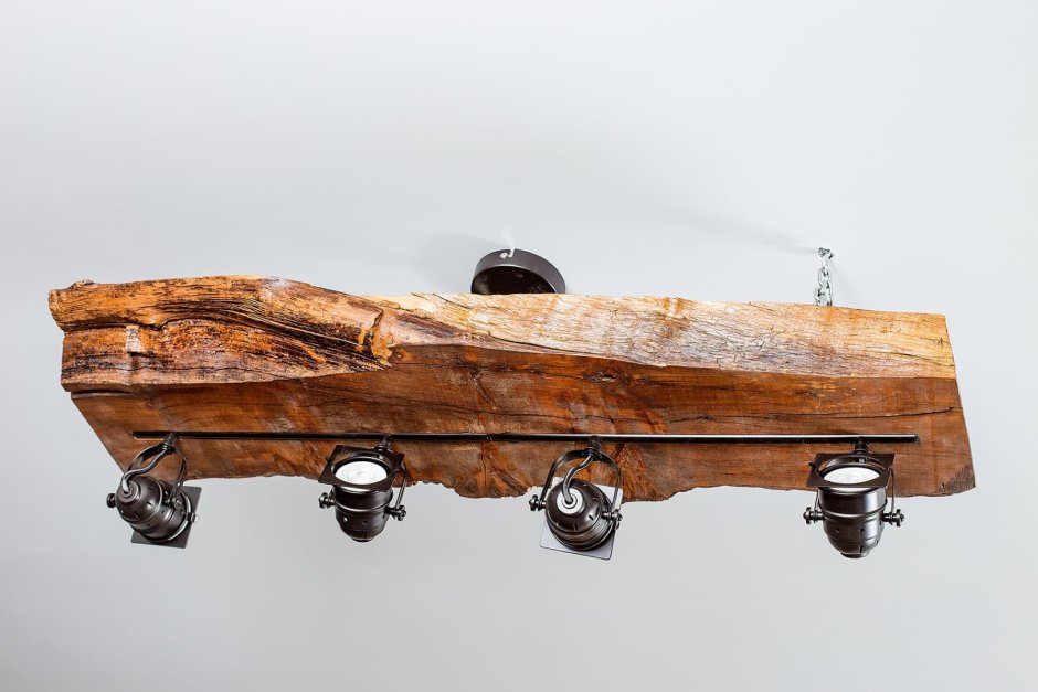 Лофт люстра из слэба