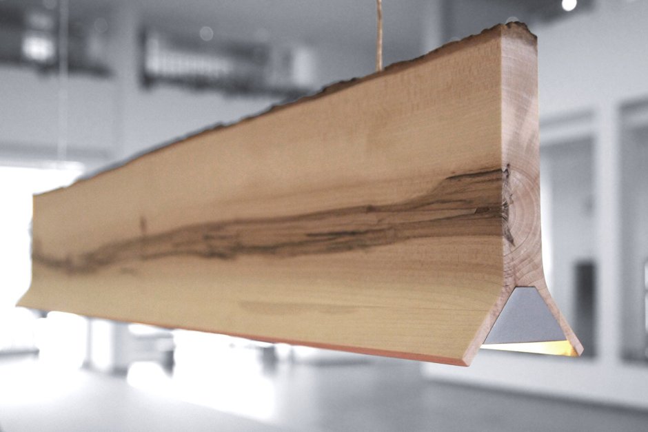 Люстра из спила дерева