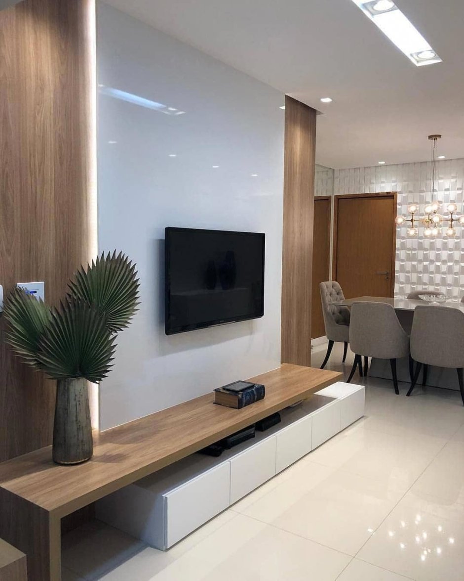 Гостиная с 3д панелями