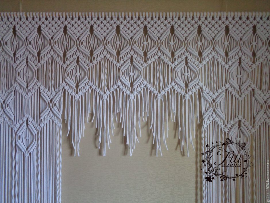 Шторы плетеные макраме