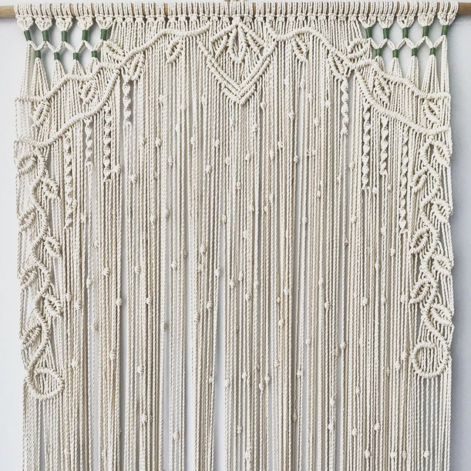 Шторы плетеные макраме
