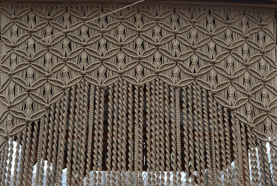 Шторы плетеные макраме